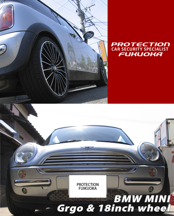 BMW MINI �������l�C������MINI�V���[�Y�B�O�ԂƂ������Œ��ڂ��W�߂₷���I�[�i�[�l���S�z�Ƃ̎��ŃZ�L�����e�B�̂��˗������������܂����B�Z�L�����e�B�Ɠ����Ƀh���X�A�b�v���s���P�W�C���`�̑�a�z�C�[�������B��ۂ��K�����ƕς�荂�����ƃX�|�[�e�B�������o���Ă��܂��B