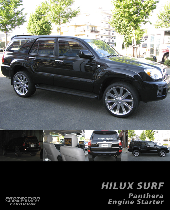 TOYOTA HILUX SURF �i���𑱂���SUV�̓I�[�i�[�̃Z���X�ł���Ȃ�i���𐋂��܂��B�܂����̎ԗ��̃I�[�i�[�͈ȑO�A�ԏ�r�炵�ɑ����Ă���A�Z�L�����e�B�@�\�͂�����񂵂�����Ǝԗ��̏�Ԃ�c���ł���p���e�[����I������܂����B���S�ŉ��K�ȃJ�[���C�t�����y���݂��������B